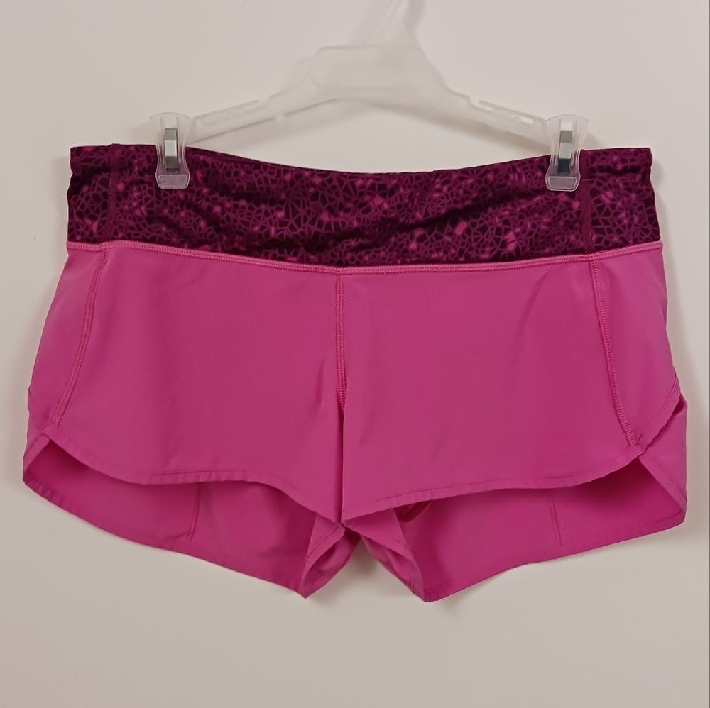 Lululemon Multi-Pink Speed Up Mid-Rise Lined Short Size 8